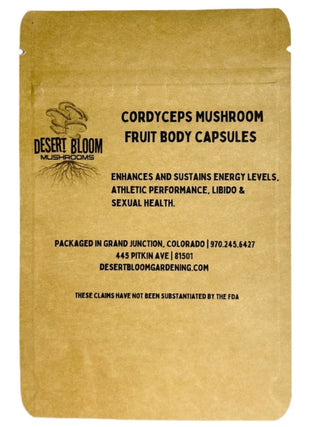 Cordyceps Capsules : Desert Bloom Mushrooms